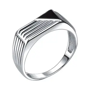 Серебряное кольцо  родированное серебро 925 пробы с фианитом