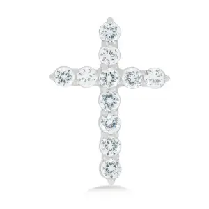 Серебряная подвеска  родированное серебро 925 пробы с фианитом