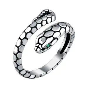 Серебряное кольцо черненое серебро 925 пробы с шпинелью