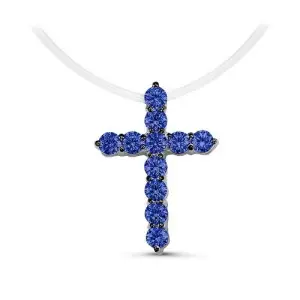 Подвеска-леска  родированное серебро 925 пробы с кварцем