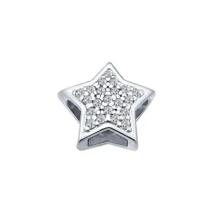 Серебряная подвеска  родированное серебро 925 пробы с фианитом