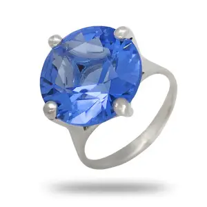 Серебряное кольцо черненое серебро 925 пробы с топазом