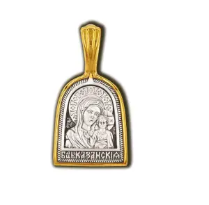 Серебряная подвеска черненое и позолоченное 925 пробы