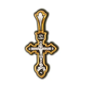 Серебряная подвеска черненое и позолоченное 925 пробы