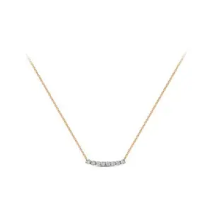 Колье из красного и белого золота 585 пробы с бриллиантом
