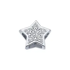 Серебряная подвеска  родированное серебро 925 пробы с фианитом