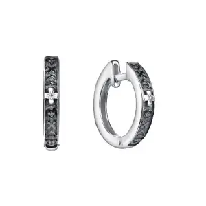 Серебряные Женские серьги черненое серебро 925 пробы с фианитом