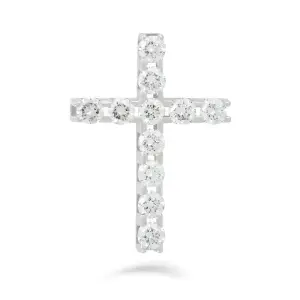 Золотая подвеска из белого золота 585 пробы с бриллиантом