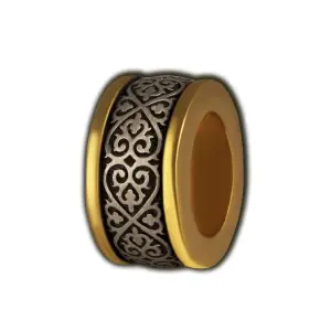 Серебряная подвеска черненое и позолоченное 925 пробы