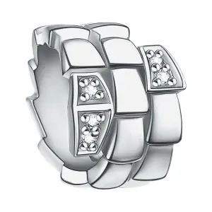 Серебряная подвеска  родированное серебро 925 пробы с фианитом