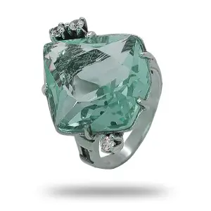 Серебряное кольцо черненое серебро 925 пробы с фианитом