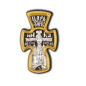 Серебряная подвеска черненое и позолоченное 925 пробы