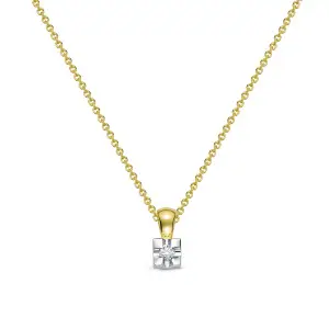 Колье из желтого и белого золота 585 пробы с бриллиантом