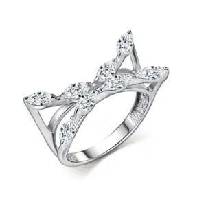 Серебряное кольцо  родированное серебро 925 пробы с фианитом