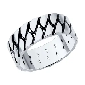 Серебряное кольцо черненое серебро 925 пробы с эмалью