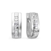 Золотые Женские серьги из белого золота 585 пробы с бриллиантом