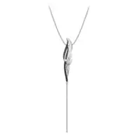 Колье  родированное серебро 925 пробы с фианитом