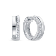 Серебряные Женские серьги  родированное серебро 925 пробы с фианитом