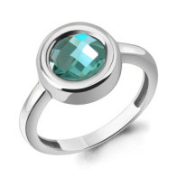 Серебряное кольцо  родированное серебро 925 пробы с турмалином